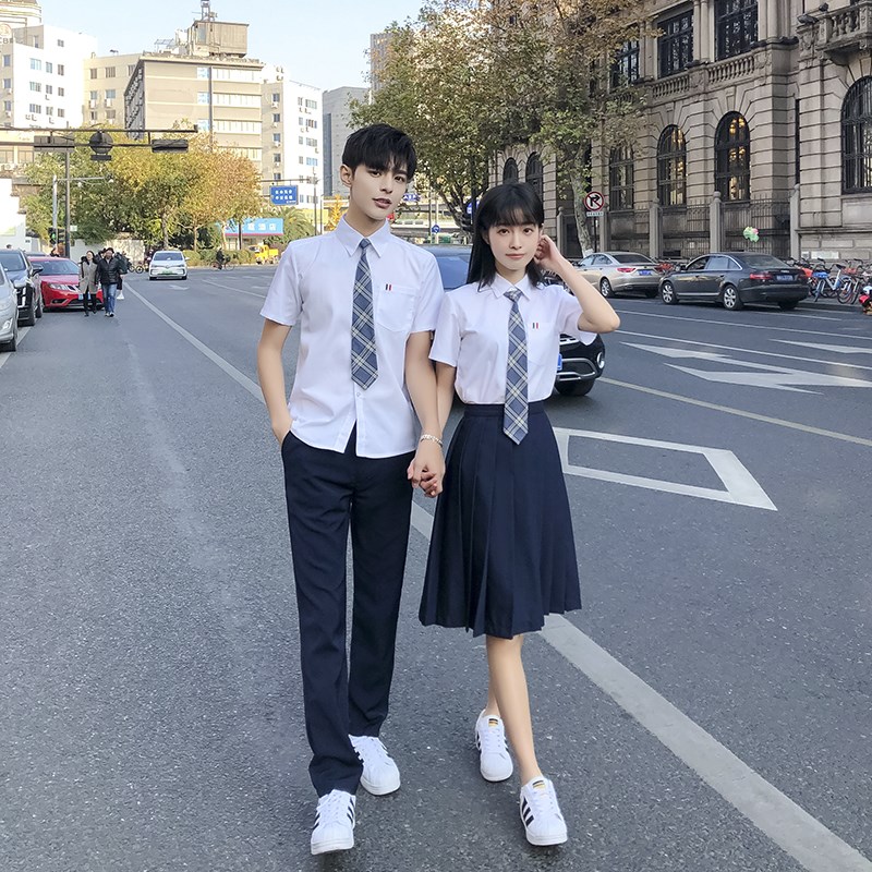 速发班服套装高中毕生风长裙白风韩版学院中学业季校服