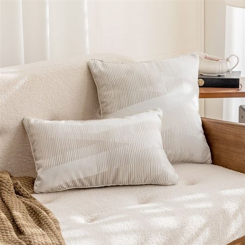 速发新中式轻沙高精密提花奶油腰靠背垫抱枕风枕套奢发客厅