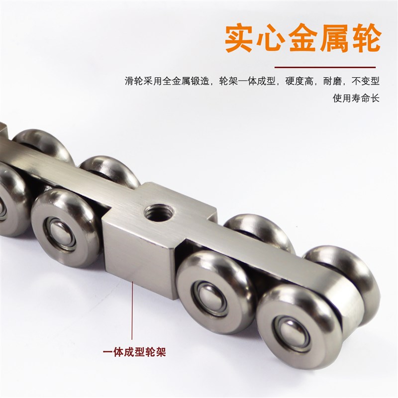 速发无框玻璃吊轮重型金属轮12轮推拉门吊趟门五金配件玻璃门移门