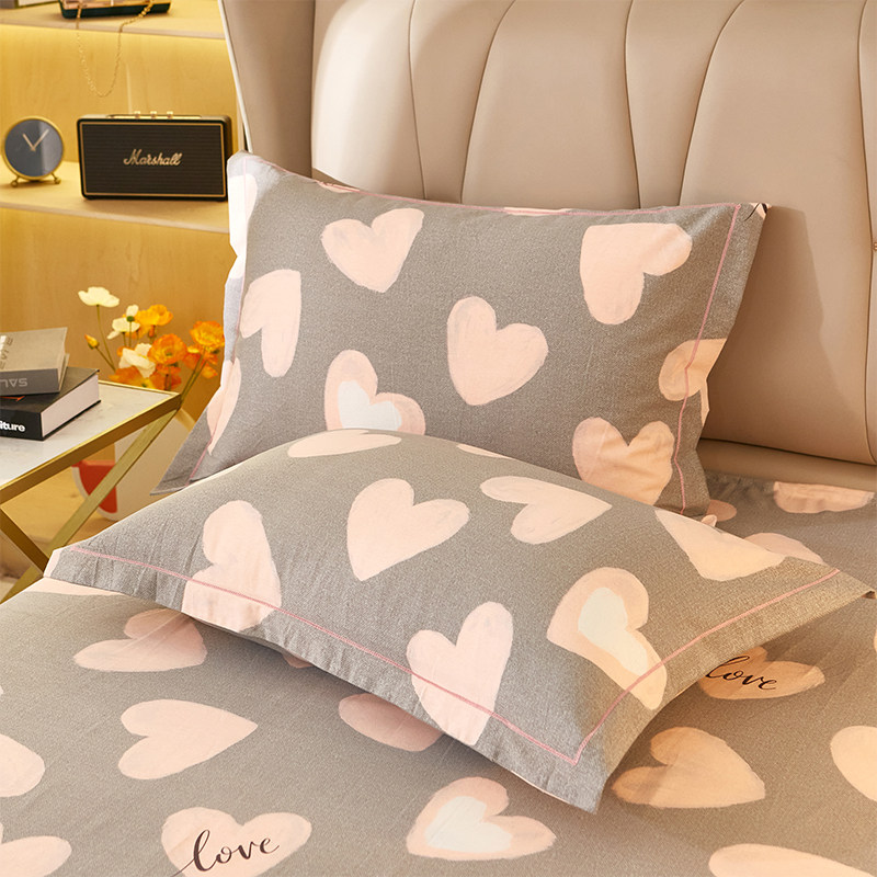 速发全棉磨毛枕套2022m款纯棉整套一对装单厚48cmx74c新加个枕头