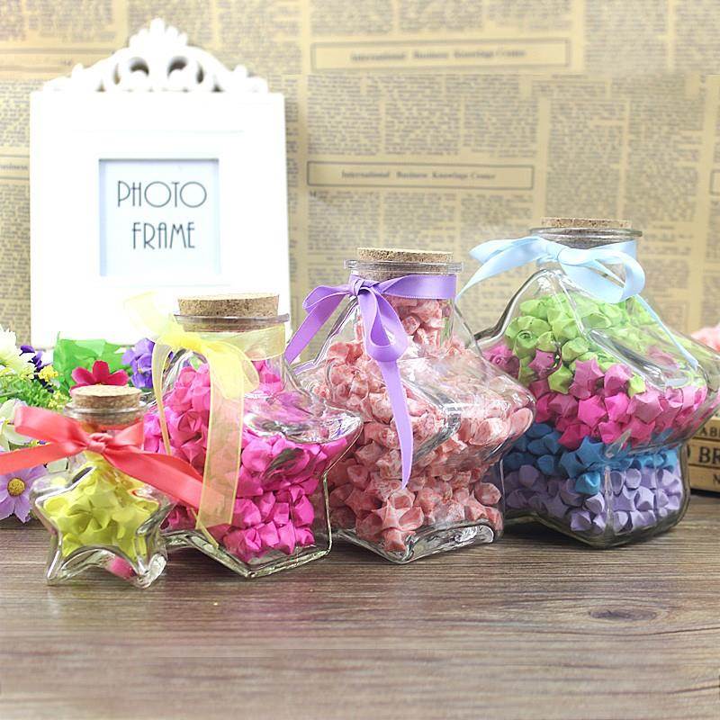 速发包邮星愿角星玻璃许五幸运星瓶可以装520颗星星大号大星瓶