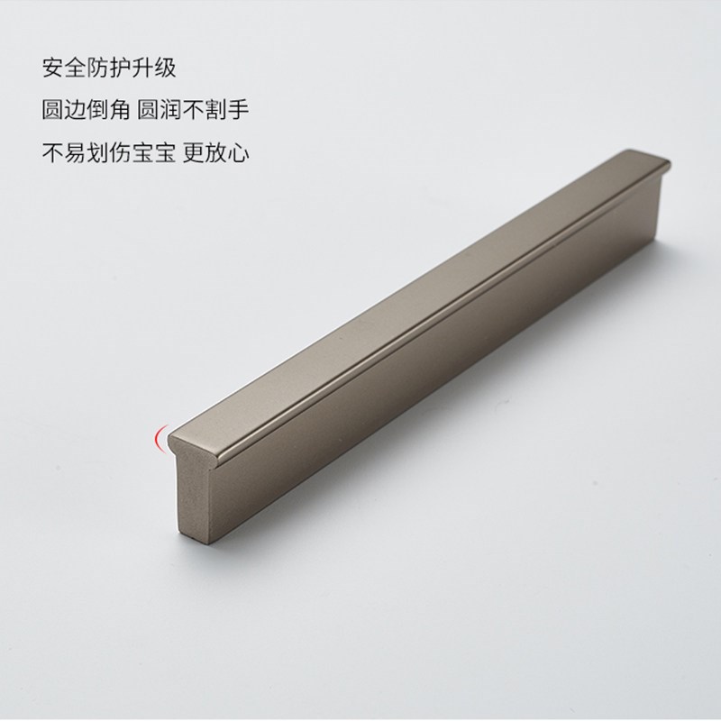 速发高档轻奢黑色抽屉柜门拉手现代简约香槟色橱柜北欧衣柜门把手