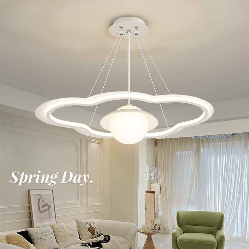 速发云朵奶油灯客厅简风2024新款主灯吊约温馨氛围感卧室灯餐厅灯