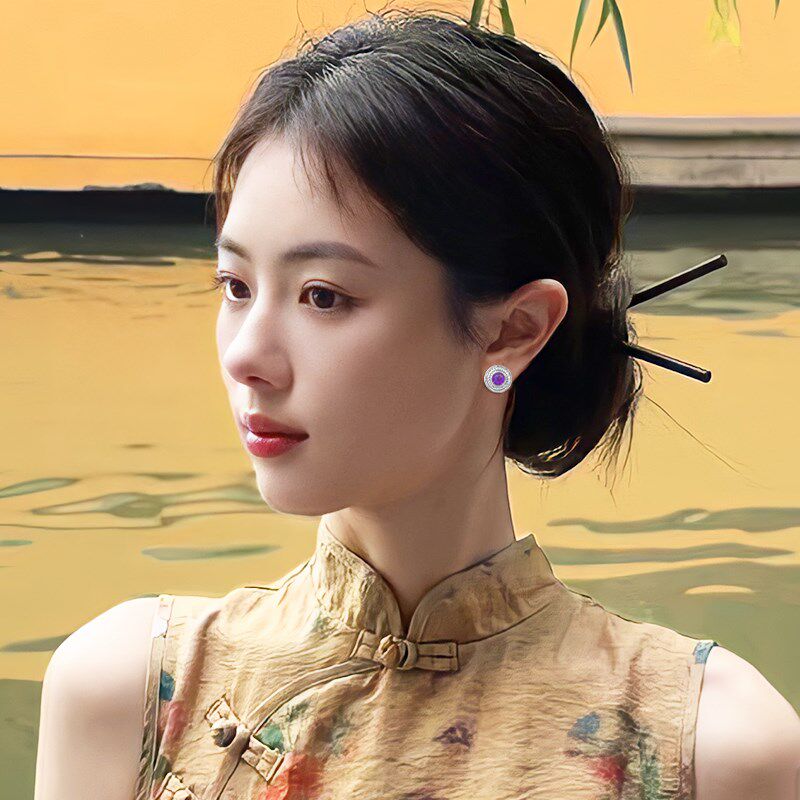 现货中式复古g耳钉女新款轻奢感气大气耳环春天独特韩系简约耳饰
