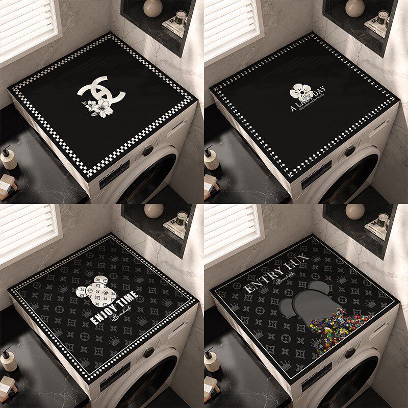 速发美式滚筒洗衣机盖垫轻奢冰箱防尘盖布防水防晒罩微波炉台面保