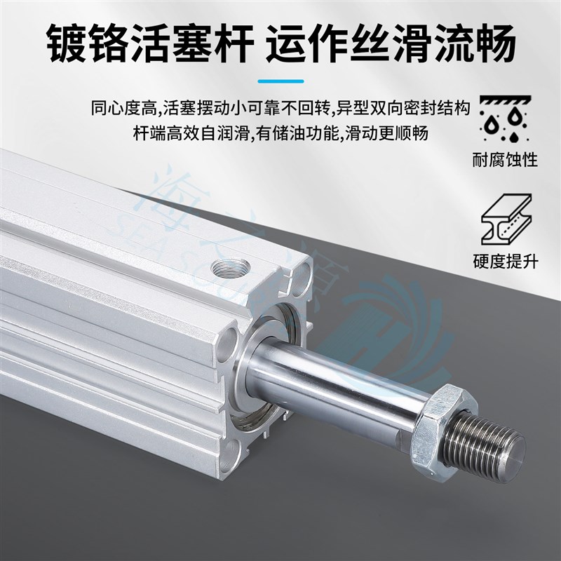 速发a薄型大推力长行程气缸大全小型气动2/40X50*6/80-150/00S