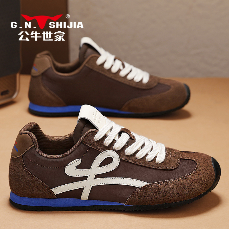 公牛世家男鞋厚底潮流复古