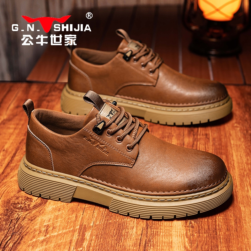 【古天乐推荐】公牛世家男鞋正品