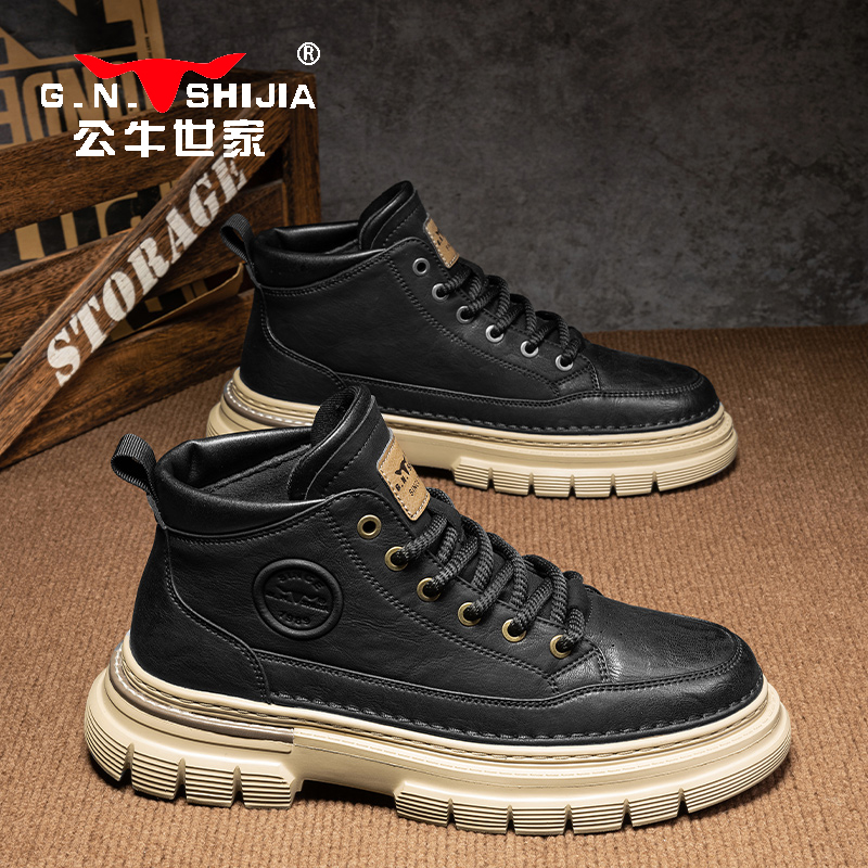 公牛世家复古马丁靴男款2025新款