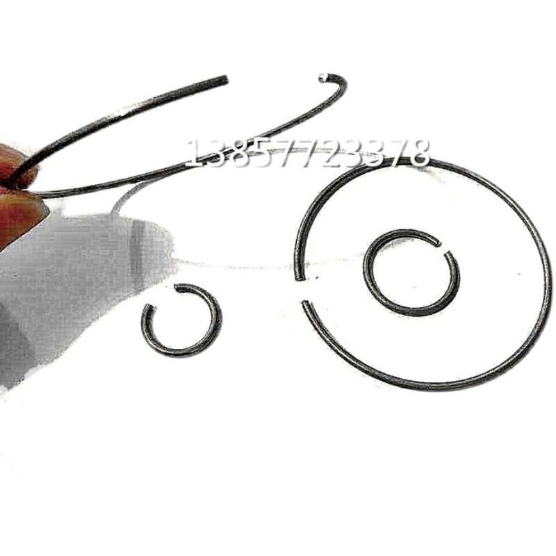 碳素挡圈C形卡簧轴承止动垫环孔内外用弹性钢丝线径1mm订做制