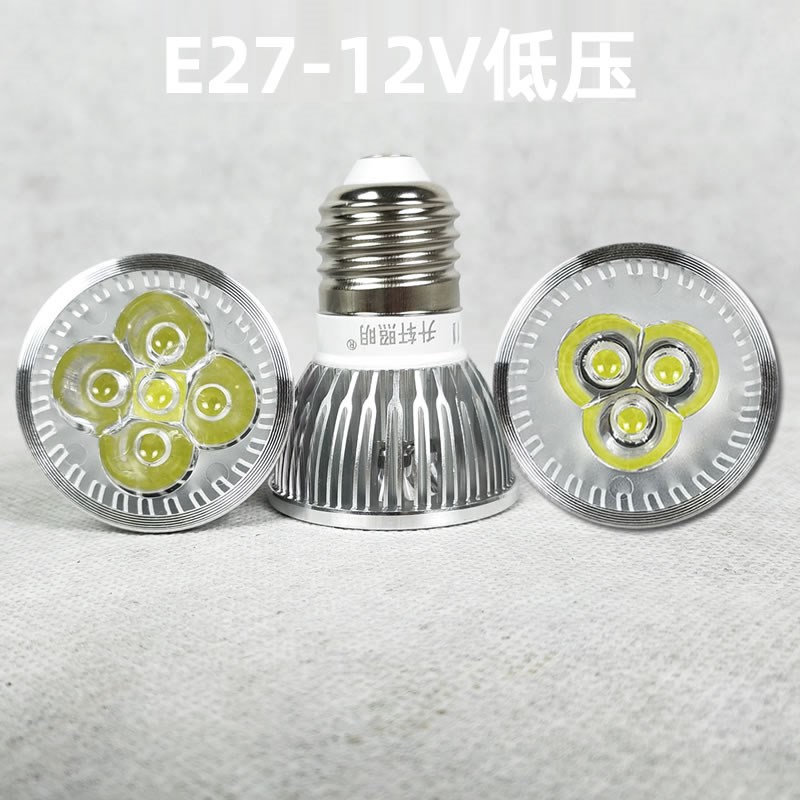 LED机a床工作灯灯珠灯泡车床LED灯杯12V24V36V220V3W5WE27MR16插