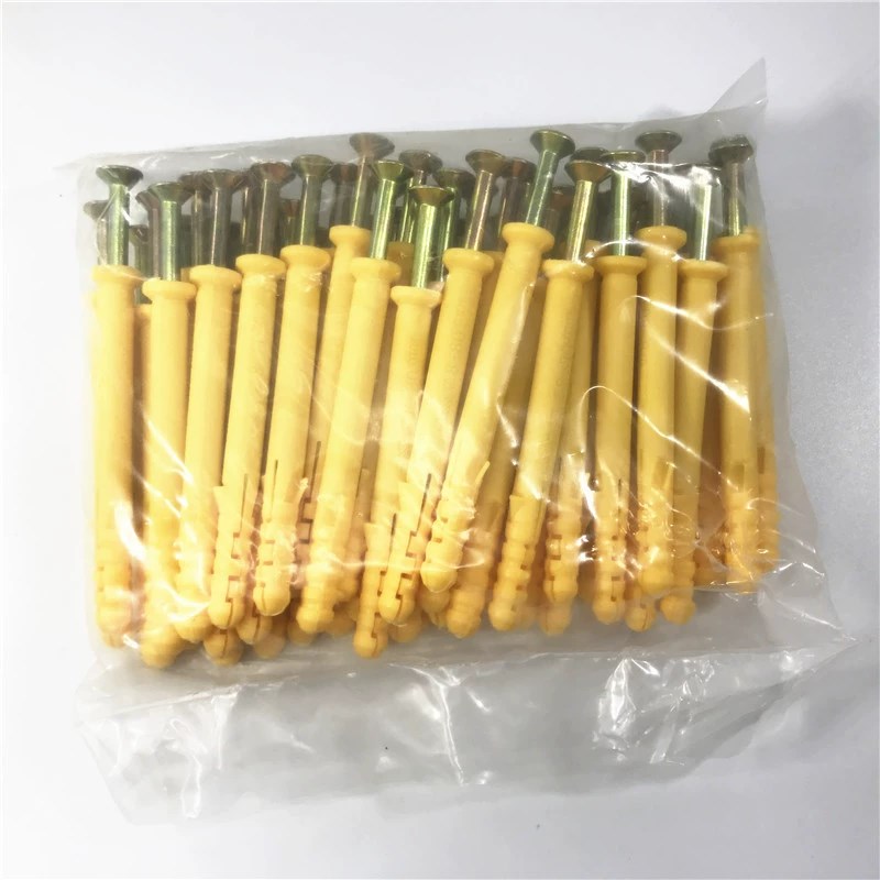 国标小黄鱼尼龙塑料膨胀管6 8 10mm锚栓 加长膨胀螺丝螺栓钉整箱