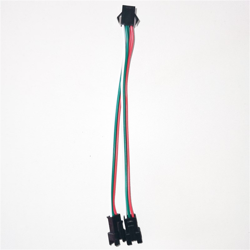 led10mm5V低压RGB幻彩灯带免焊接头3线4线P卡扣一分二连接线转接