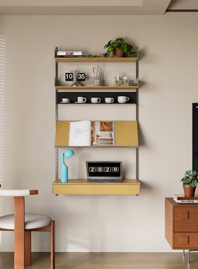 TOYA置物架上墙书房桦木海洋板卧室墙上书架定制装饰墙面展示架