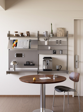 悬挂式置物架不锈钢多功能悬浮书架包豪斯可定制多层墙上展示架