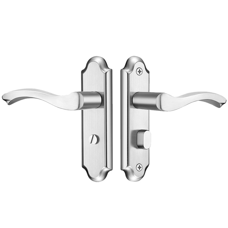 卫生间门锁厕所洗手间浴室锁具家用通用型不锈钢铝合金单舌门把手