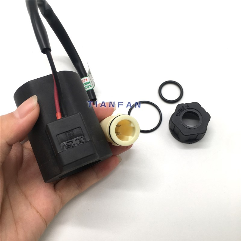 挖掘机沃尔沃140 210BLC 240B 290 360B先导安全锁回转电磁阀线圈