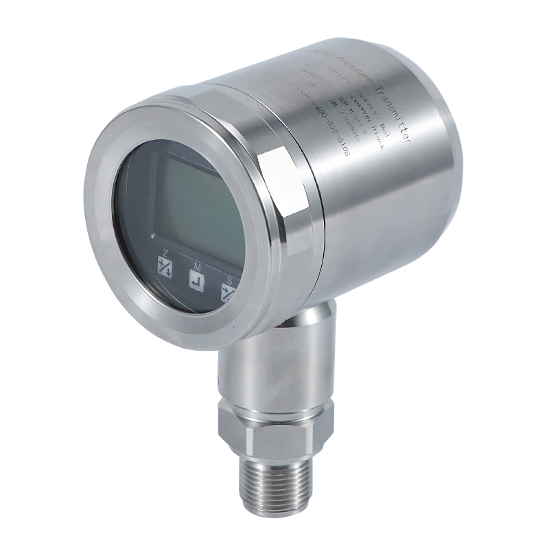 压力变送器智能数显水压液压传感器不锈钢壳体压阻式4~20mA/RS485