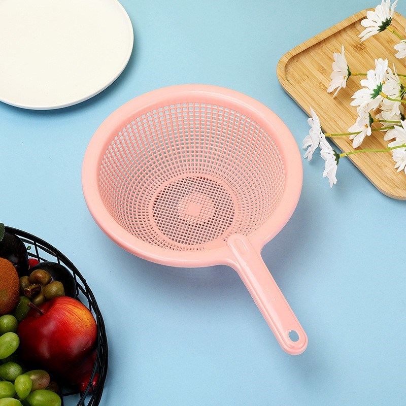 圆形镂空洗菜篮子带手柄洗菜盆水果篮塑料沥水筛厨房工具淘米箩