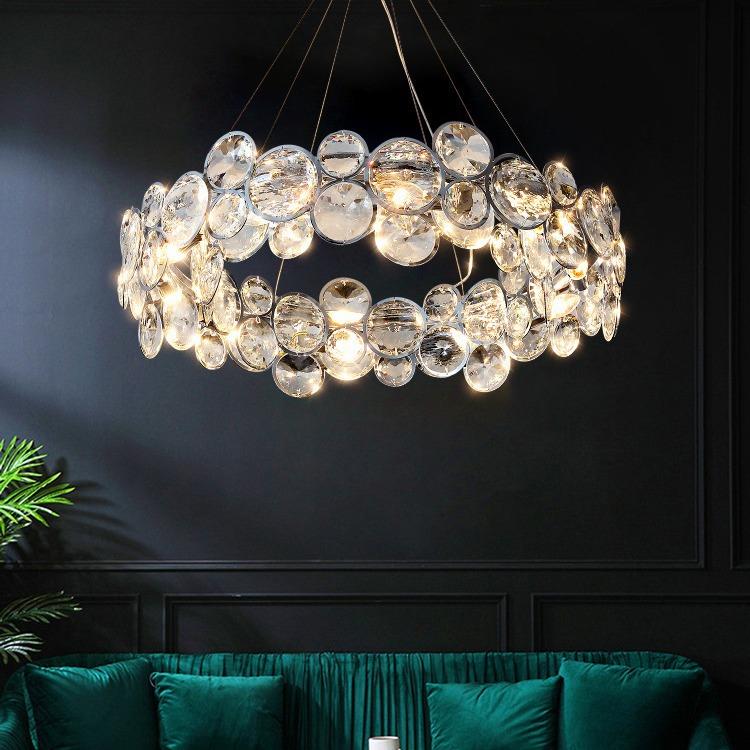 轻奢客厅吊灯简约现代大气灯卧室水晶灯具家用餐厅灯主房间灯网红