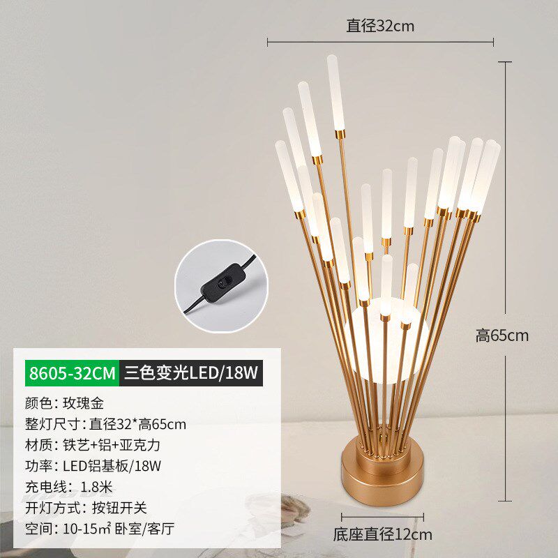 简约设计卧室灯中山灯饰客厅装饰台灯床头高级感时尚个性led台灯