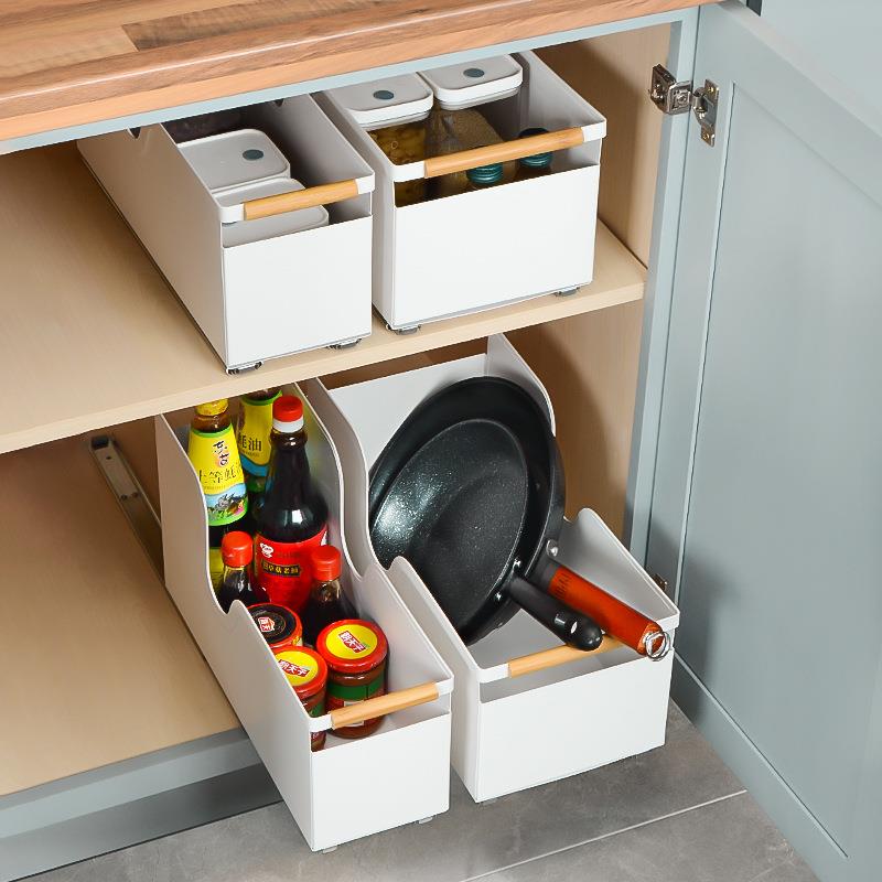 厨房调味料置物架抽拉式极窄拉篮橱柜内置单层抽屉夹缝超深柜收纳
