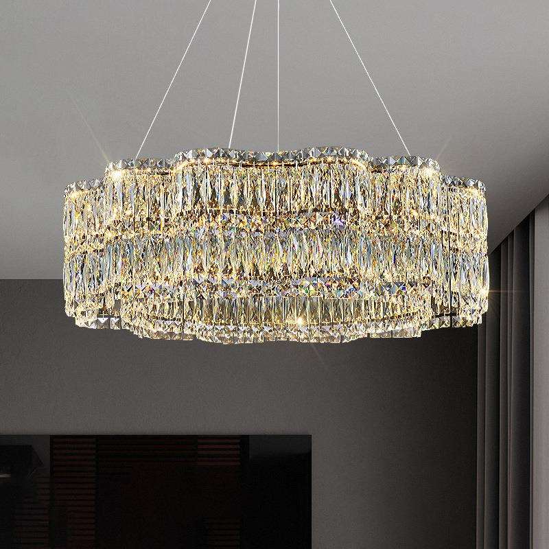 水晶灯客厅灯简约现代大气2024意式轻奢餐厅灯卧室灯具法式大吊灯