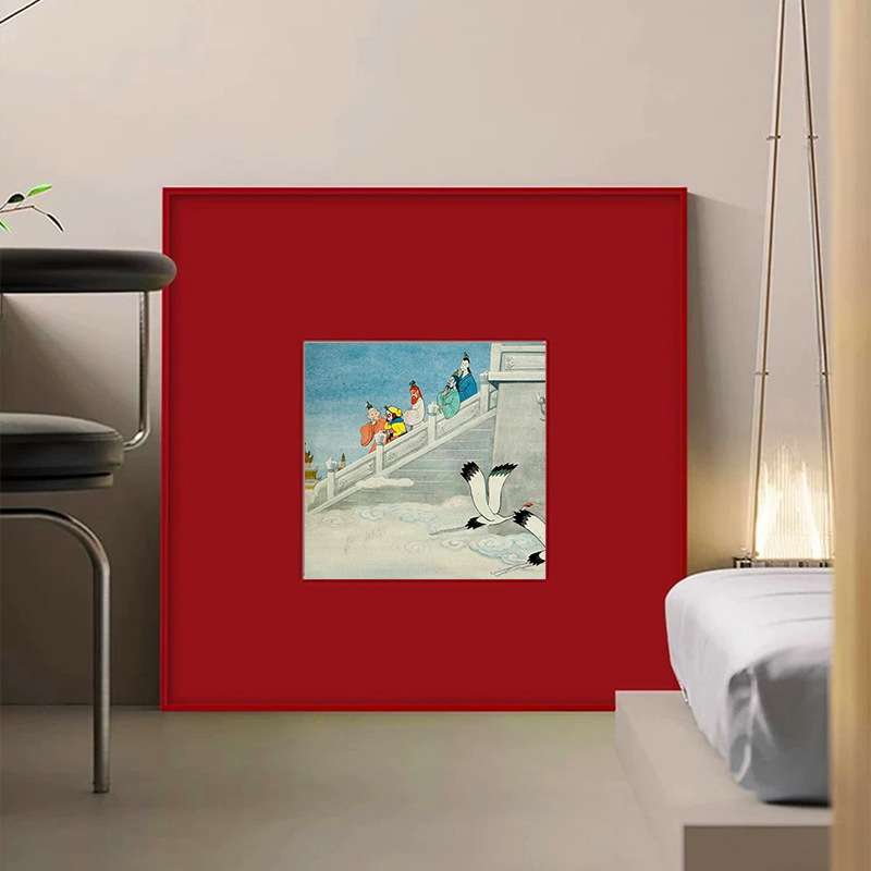 东方美学西游记绘本红框挂画悟空客厅卧室摆画玄关过道墙壁装饰画