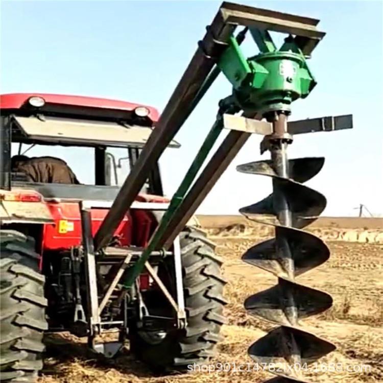 小型螺旋花园钻头种植松土挖坑机植树造林用大马力挖坑机