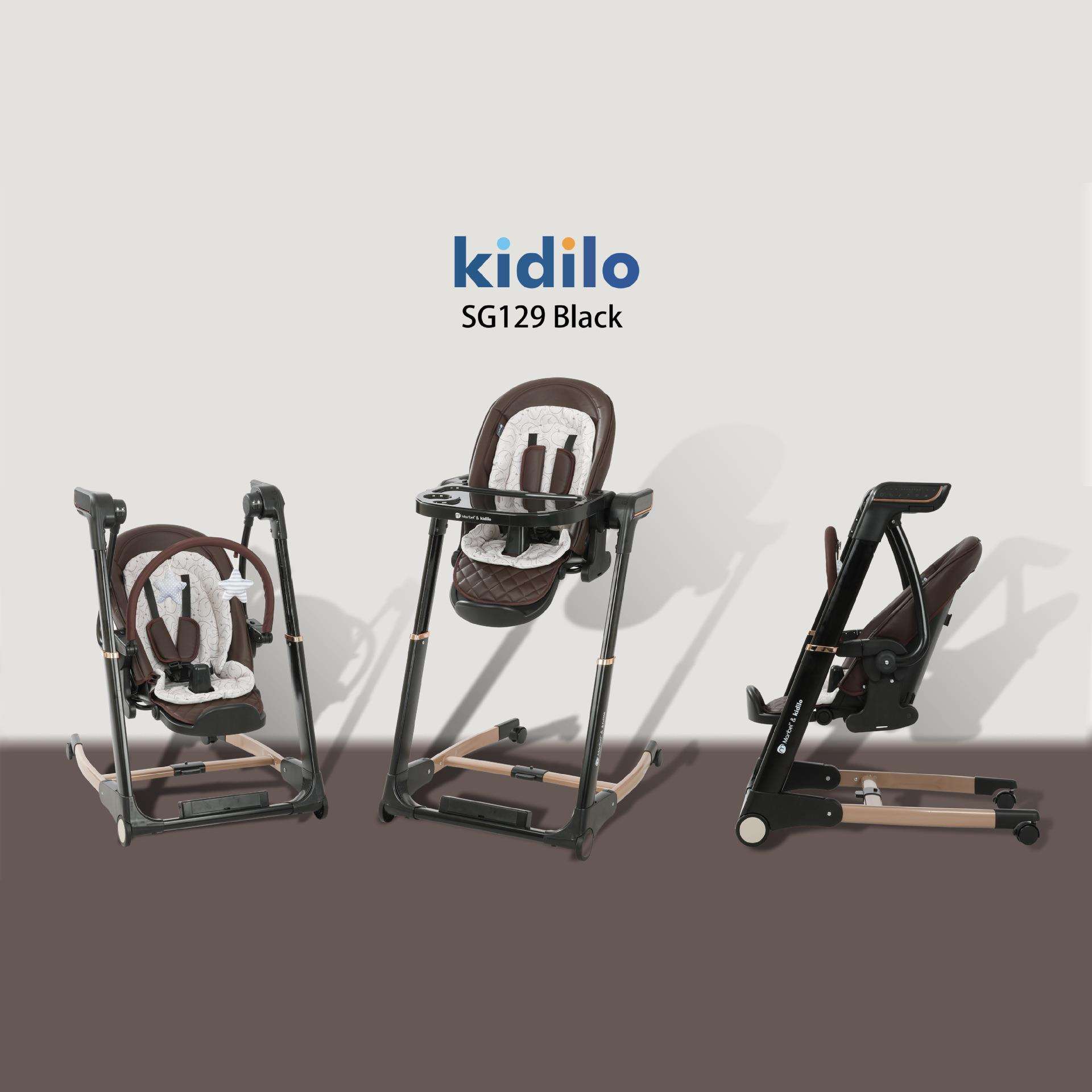 Kidilo新款婴儿摇摇椅电动哄娃新生儿宝宝多功能摇篮床餐椅