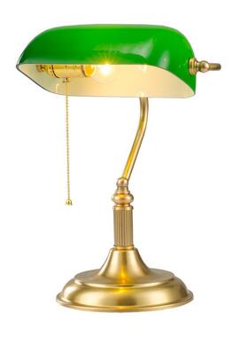澳洲SAA全铜台灯复古民国上海银行书房办公绿色玻璃桌灯民宿灯具