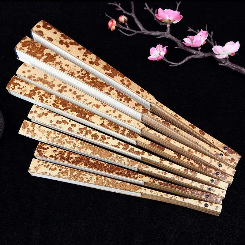 丝艺堂95寸18方云南云妃湘妃斑竹扇骨文玩扇苏工扇面道具扇子