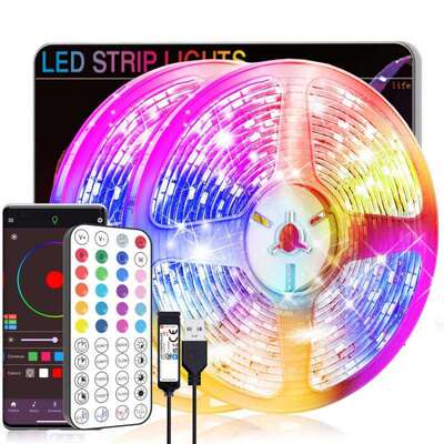 海外仓2025新款外贸 Novelty Lighting 键遥控灯带可调色
