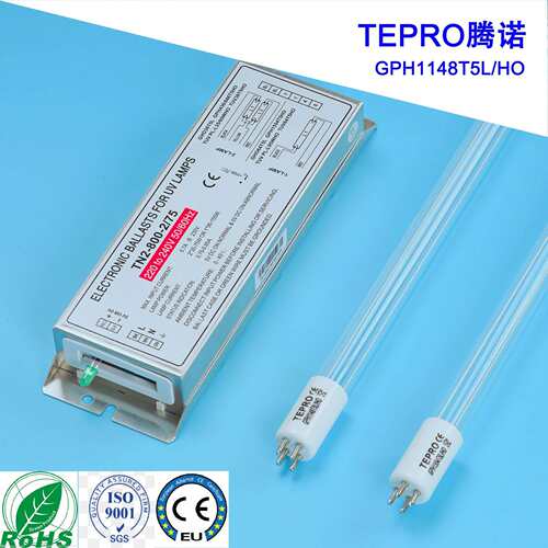 TEPRO紫外线杀菌灯，污水处理消毒灯，单端四针紫外线杀菌灯管，1