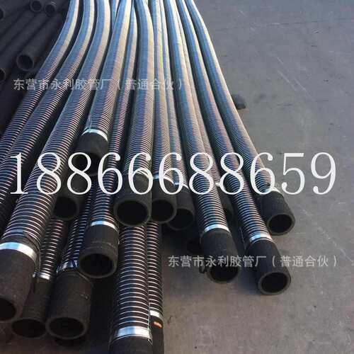 102,108,114,125,160mm耐磨橡胶钢丝管吸沙卸水泥用外铠钢丝管