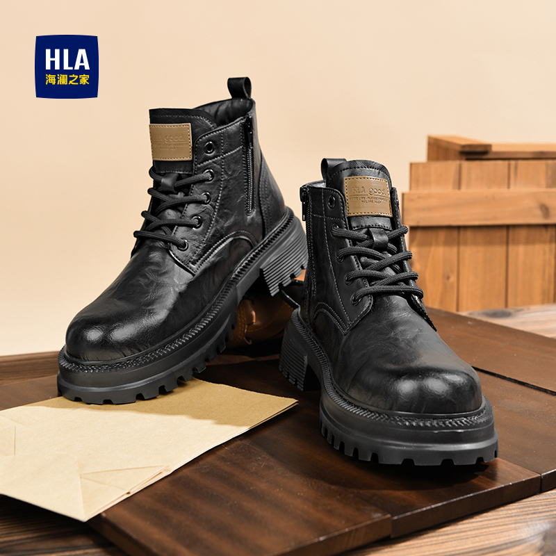 海澜之家马丁靴男款2025新