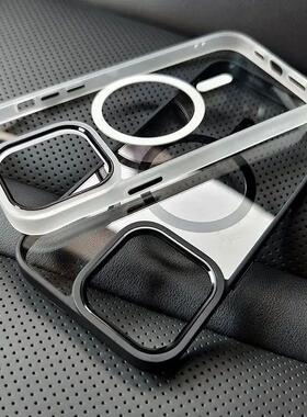 Metal Frame Case For iPhone 15 14 13 12 11 Pro Max Plus Tran