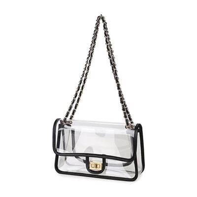 New leather rotatable chain shoulder bag for travel, portab