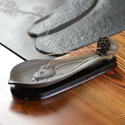 lotus incense ceramic zen line incense burner home horizonta