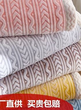 Throw Blanket for Couch Plush Fluffy Warm Cozy法兰绒毯子加厚