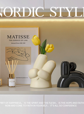 速发奶油风玄关摆件入户创柜艺术花瓶客厅餐边柜电视居酒柜家意装