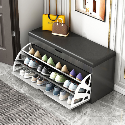 速发换鞋凳家用门口可坐鞋架简约门鞋进穿凳意式入户翻斗鞋柜凳坐