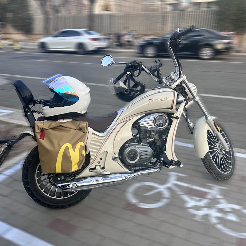 速发摩托车麦劳当侧边包复古护杠包后尾备动车后电箱挂物包