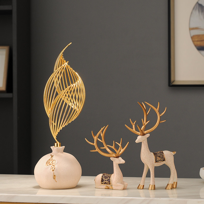 速发高级感石榴摆件高艺大气上档次水术客厅电视酒柜玄关风生端起