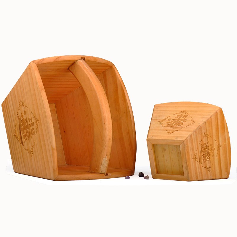 速发普摆缘升斗进宝桃木斗仿古件斗日进斗金家居生米聚宝盆