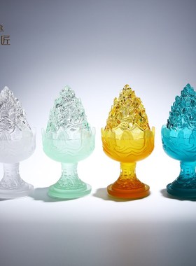 速发淄博琉香文物香香博山炉书房室内璃薰炉禅意摆件炉道香篆手工