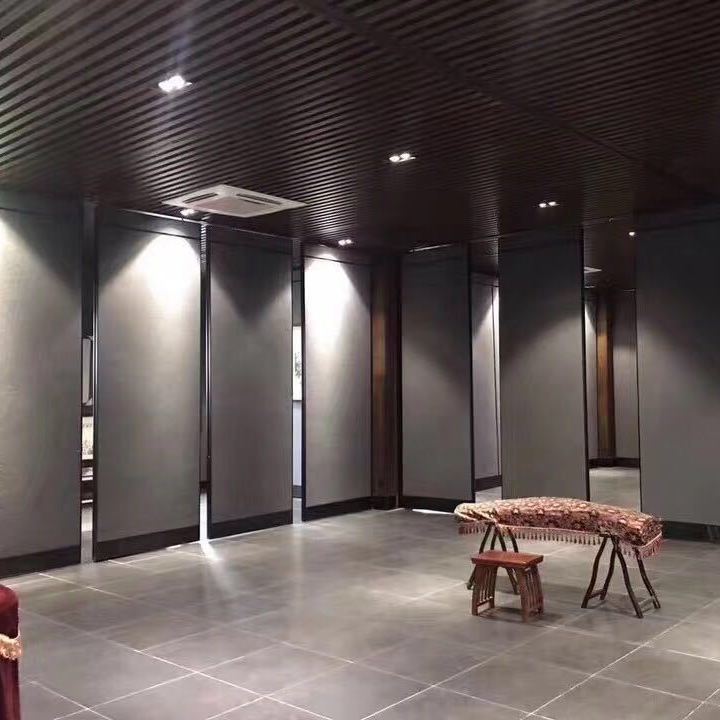 速发酒店活动隔断墙包间宴会厅培训室移动推拉折叠门办公高隔断