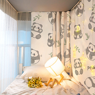 速发学生一体舍蚊帐遮光床住宿式上铺上下铺帘校专用带支架202新