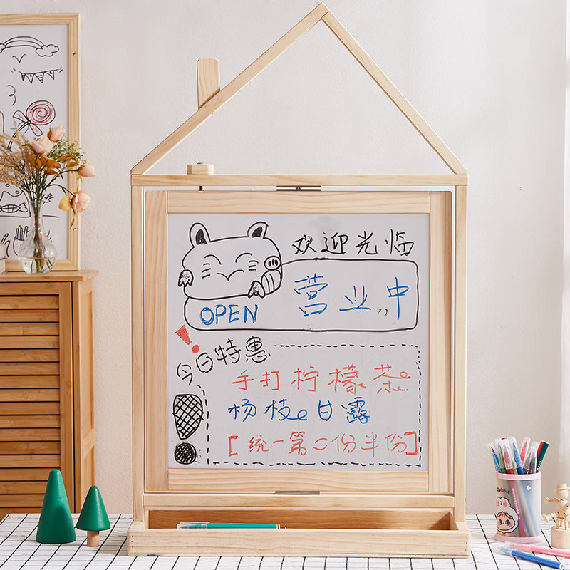 速发宣传展示架桌面吧传广告架奶茶店餐厅酒吧广告宣台手写白板展
