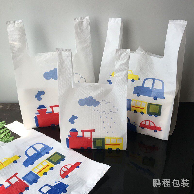 速发汽车图案打包袋学生卖具文具袋子快餐便当外品袋服装饰玩购物